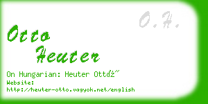 otto heuter business card